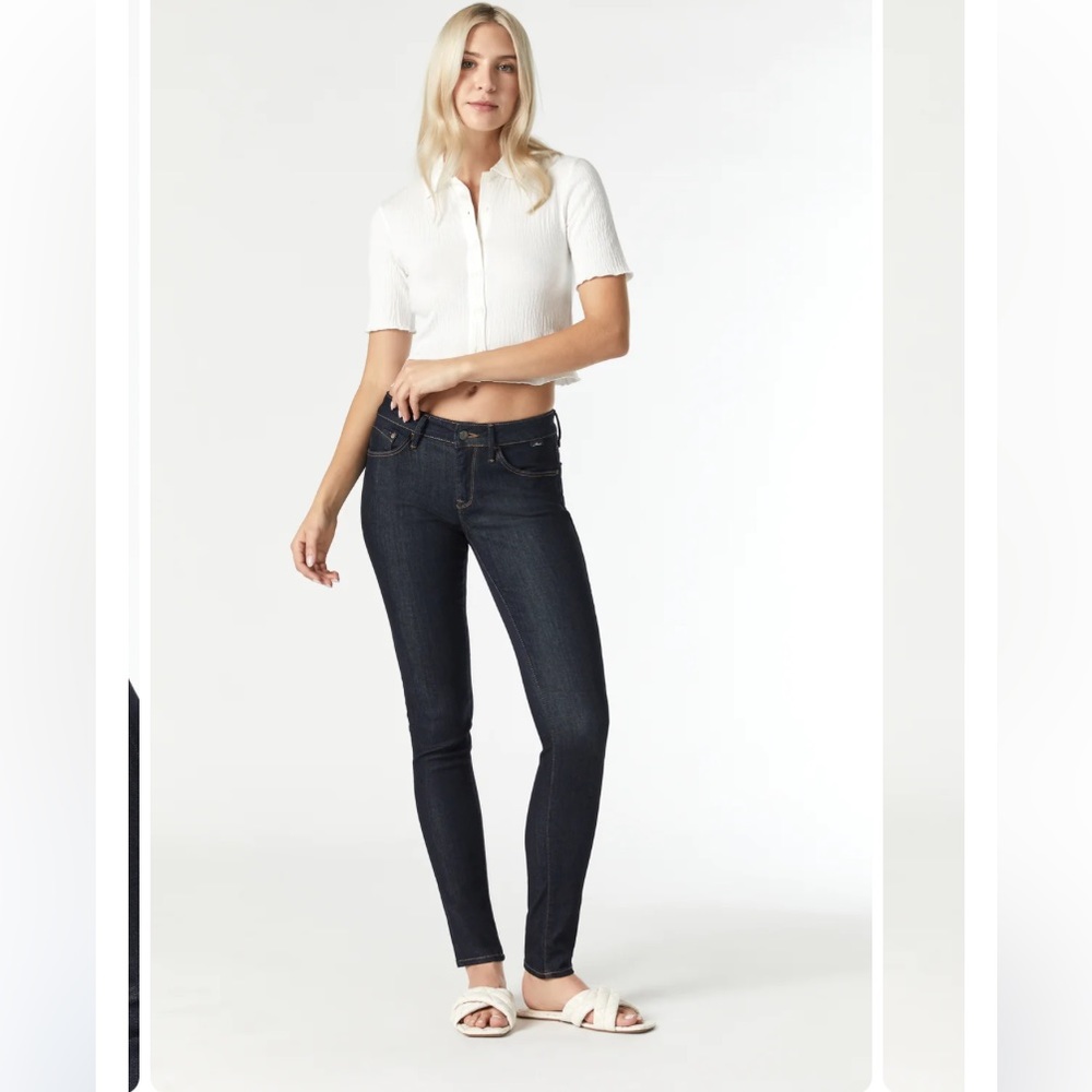 New Mavi blue Adriana mid rise ankle super skinny Jean
